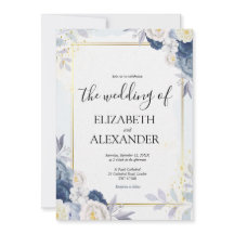 Casamento Russo Floral Dourado e Azul