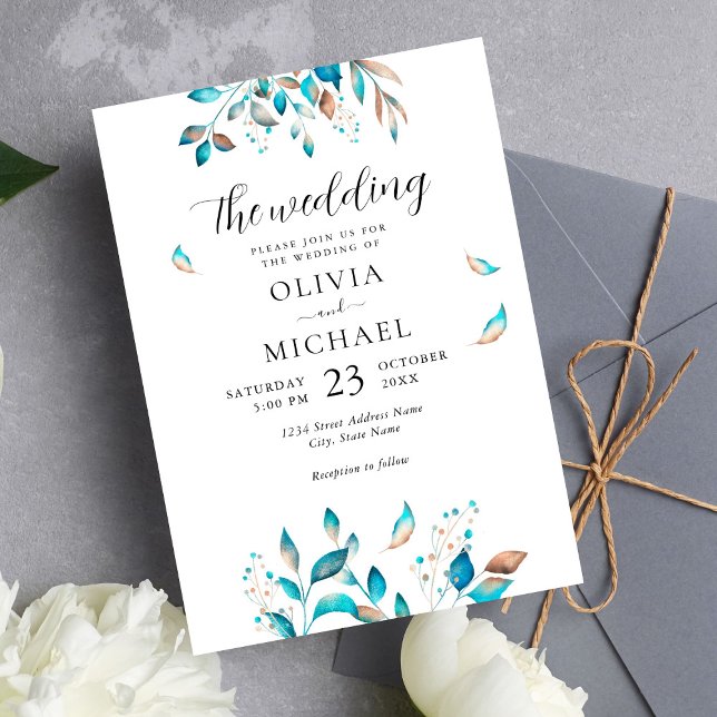 Convite Casamento Russo marinho Moderno (Criador carregado)