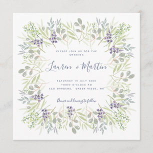 Convite Casamento russo moderno das florais e das azeitona