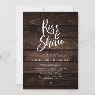 Convite Casamento russo Poste Brunch, Rise e Shine