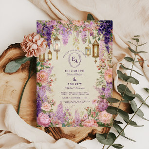 Convite Casamento Russo Vintage Lilac Blossom