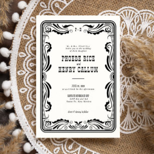 Convite Casamento Russo Vintage Western Cowboy