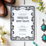 Convite Casamento Russo Vintage Western Cowboy<br><div class="desc">Vintage Western Cowboy Rustic Country Weditation Convite</div>