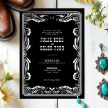 Convite Casamento Russo Vintage Western Cowboy<br><div class="desc">Vintage Western Cowboy Rustic Country Weditation Convite</div>