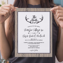 Casamento Rustic Antler Barnwood