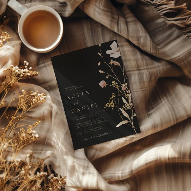 Convite Casamento Rustic Autumn Boho Watercolor (Criador carregado)