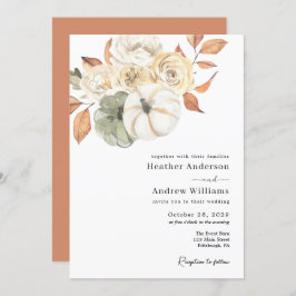 Convite Casamento Rustic Autumn Foliage