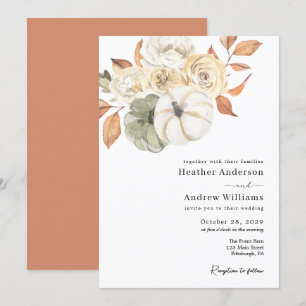 Convite Casamento Rustic Autumn Foliage