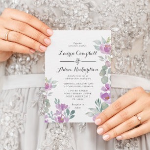 Convite Casamento Rustic Blush Pink Eucalyptus Greenery