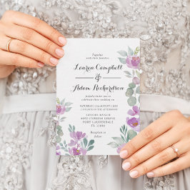 Convite Casamento Rustic Blush Pink Eucalyptus Greenery