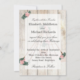 Convite Casamento Rustic Boho Chic Teepee