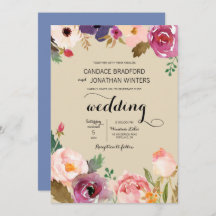 Casamento Rustic Boho Watercolor Flowers