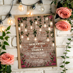Convite Casamento Rustic Botanical Watercolor