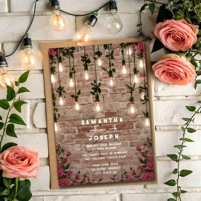 Convite Casamento Rustic Botanical Watercolor (Criador carregado)