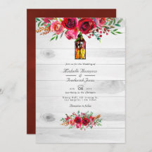 Casamento Rustic Burgundy e Pink Floral Código QR