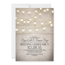 Casamento Rustic Burlap Lace and String Lights