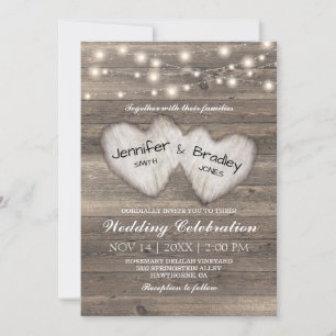 Convite Casamento Rustic Country String of Lights