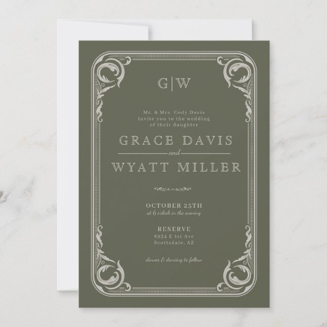 Convite Casamento Rustic Country Western (Frente)