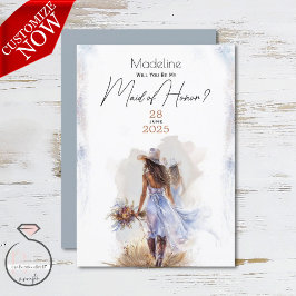 Convite Casamento Rustic Cowboy Watercolor