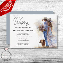 Casamento Rustic Cowboy Watercolor