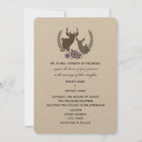 Casamento Rustic Deer - Floral Roxo
