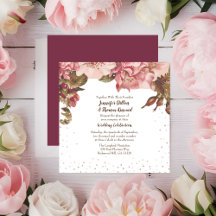 Casamento Rustic Floral Burgundy