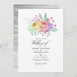 Convite Casamento Rustic Floral Spring