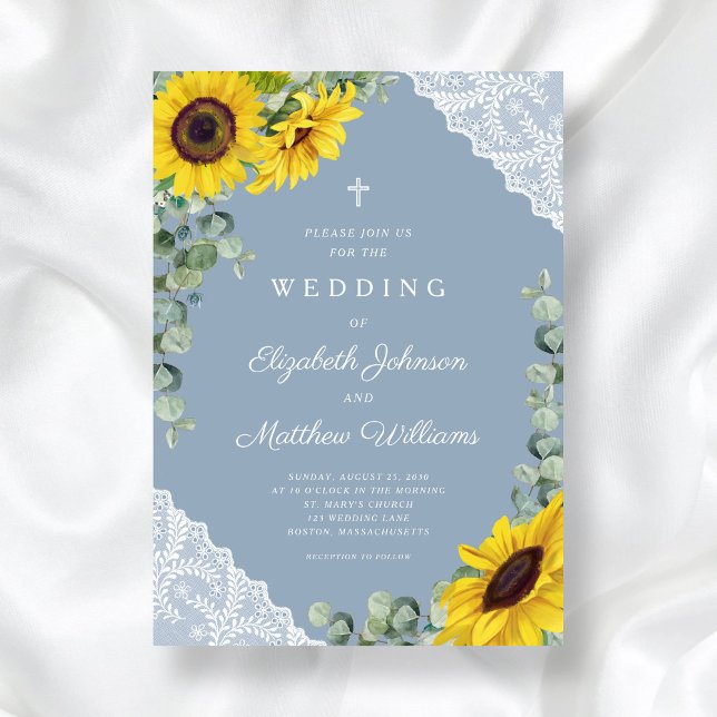 Convite Casamento Rustic Floral Sunflower (Rustic Floral Sunflower Wedding Invitation)