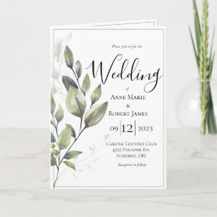 Convite Casamento Rustic Greenery Eucalyptus