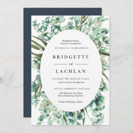 Convite Casamento Rustic Greenery Eucalyptus Watercolor