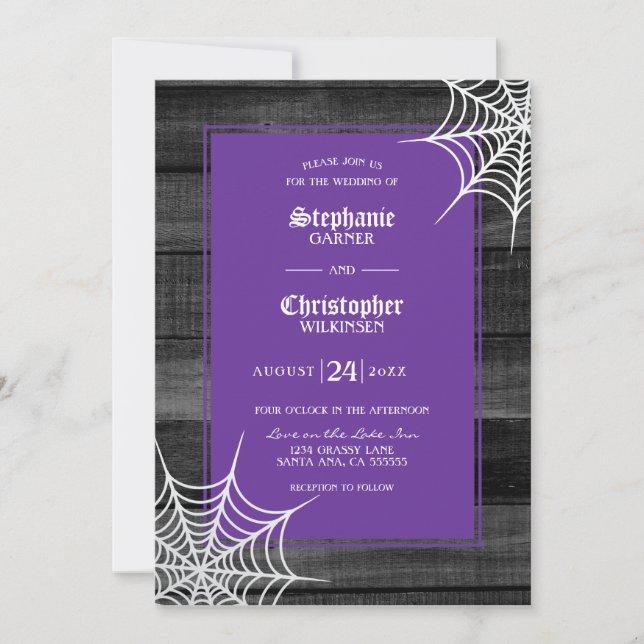 Convite Casamento Rustic Halloween (Frente)