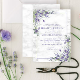 Convite Casamento Rustic Lavanda Eucalyptus Greenery
