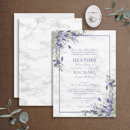 Convite Casamento Rustic Lavanda Eucalyptus Greenery