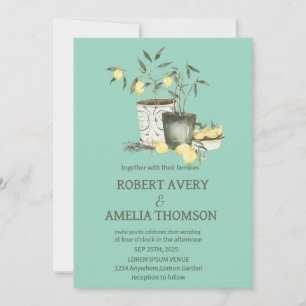 Convite Casamento Rustic Mediterranean Lemon