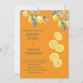 Convite Casamento Rustic Mediterranean Lemon