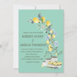 Convite Casamento Rustic Mediterranean Lemon
