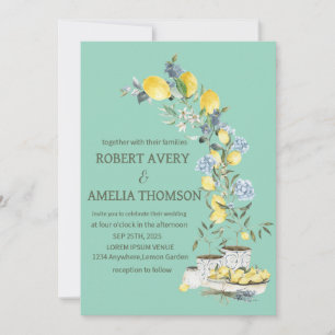 Convite Casamento Rustic Mediterranean Lemon