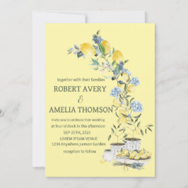 Convite Casamento Rustic Mediterranean Lemon