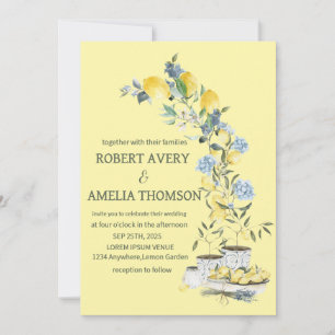 Convite Casamento Rustic Mediterranean Lemon