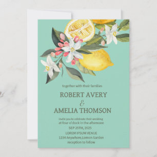 Convite Casamento Rustic Mediterranean Lemon