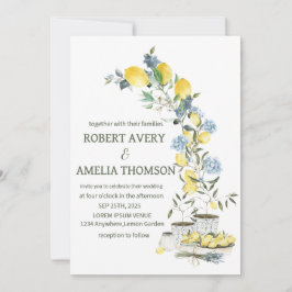 Convite Casamento Rustic Mediterranean Lemon