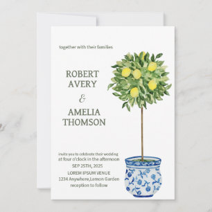 Convite Casamento Rustic Mediterranean Lemon