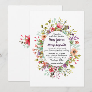 Convite Casamento Rustic Mountain Meadow Wildflower