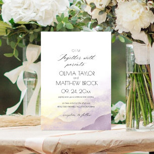 Convite Casamento Rustic Mountain Watercolor Purple East