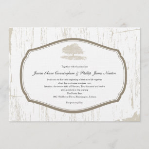 Convite Casamento Rustic Oak Tree Barn