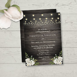 Convite Casamento Rustic Old Barn Wood