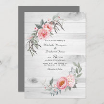 Casamento Rustic Pink Boho Floral Código QR RSVP