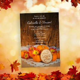 Convite Casamento Rustic Pumpkins Fall Barn