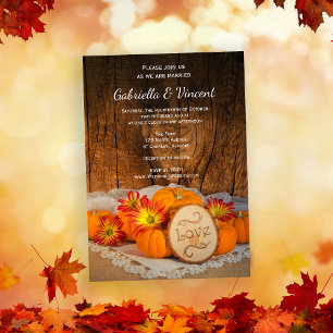 Convite Casamento Rustic Pumpkins Fall Barn
