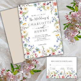 Convite Casamento Rustic Simple Botanical White